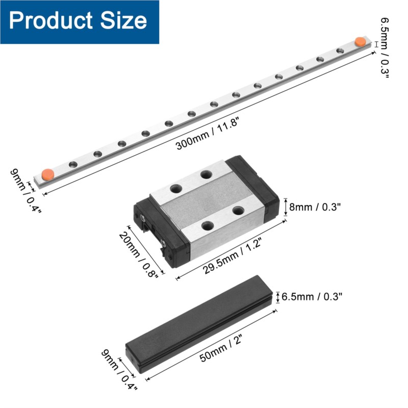 1 ADET MGN9 9mm Lineer Kılavuz - Linear Rail Mgn12H Set incelemesi ve fiyatı