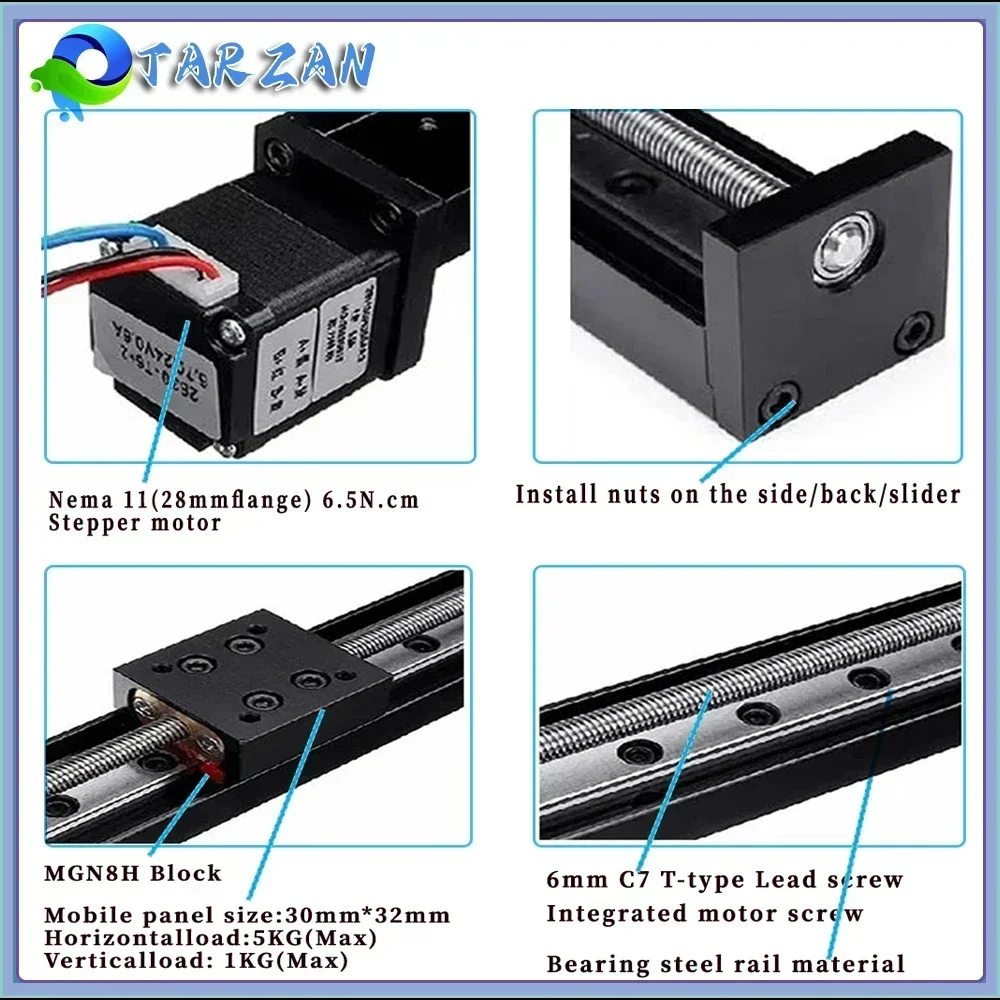 Mini T-tipi Sürgülü Masa Linee - Linear Rail Mgn12H Set incelemesi ve fiyatı