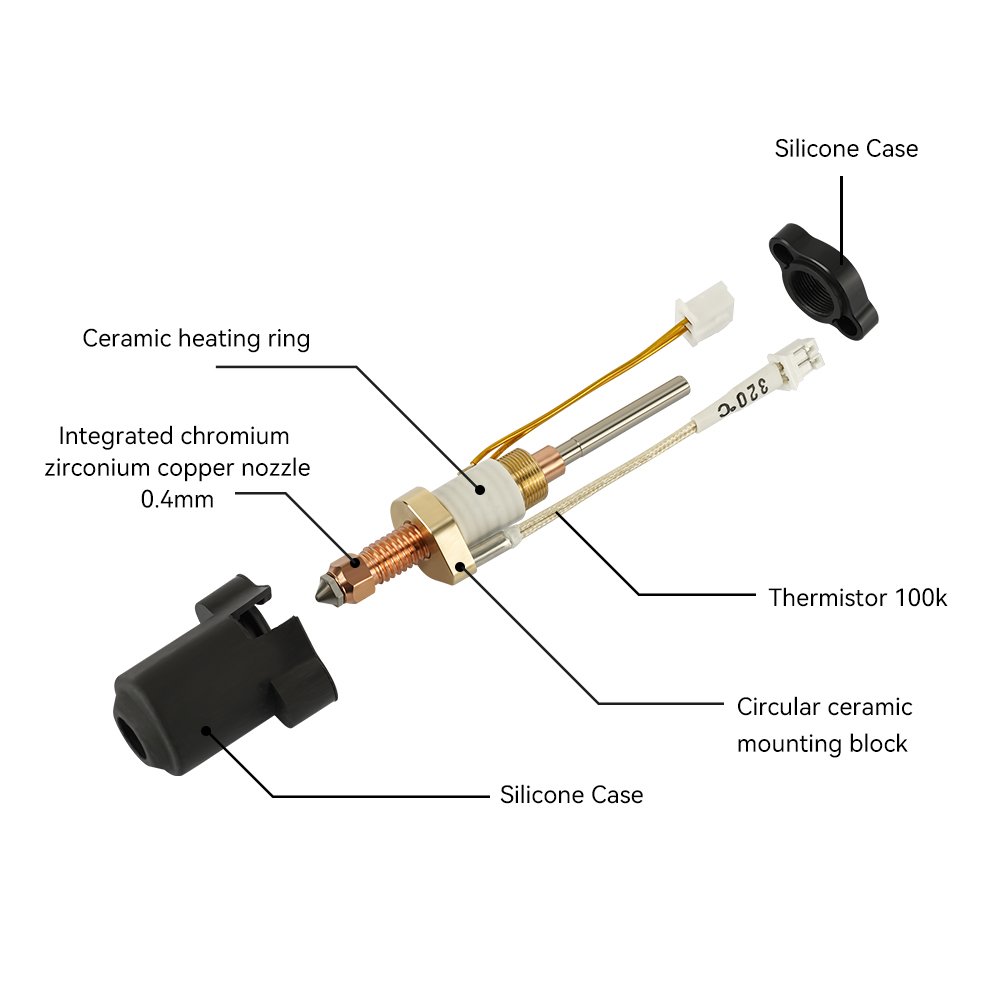 Hotend Creality K1C K1 MAX Ser - High Flow Ceramic Hotend incelemesi ve fiyatı